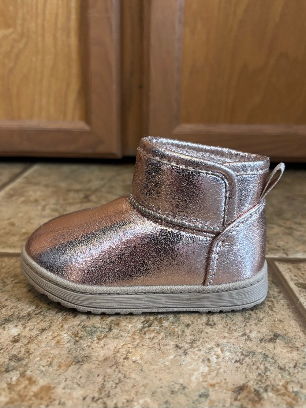 NWT Jumping Beans infants Nala Glitter boots sz 5